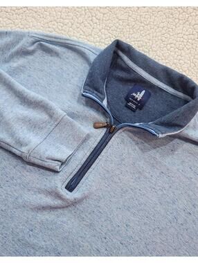 JOHNNIE-O Mens 1/4 Zip MEDIUM SULLY PULLOVER LAGUNA BLUE 1/4 ZIP GOLF SWEATSHIRT